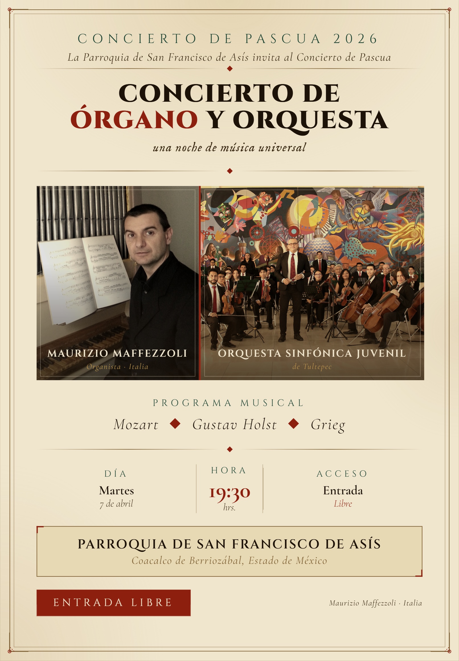 Organo y orquesta Maffezzoli - Coacalco 2026